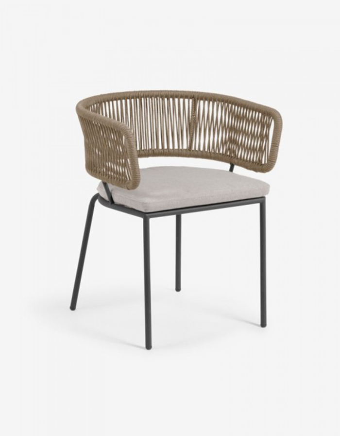 NADIN Chaise en corde beige