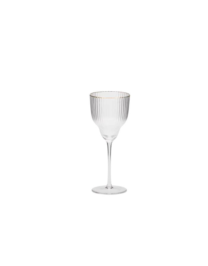 Verre à vin Ayan en verre transparent et détail doré 33 cl