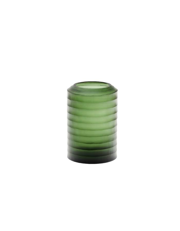 BUNCE Vase  en verre recyclé vert 25 cm 8