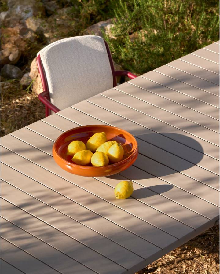 CENTRE DE TABLE DENUO EN VERRE ROUGE 34 CM