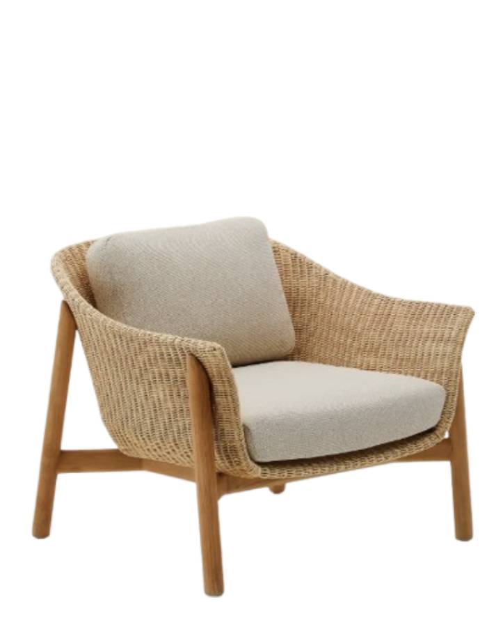 FAUTEUIL GALEA EN BOIS DE TECK ET ROTIN SYNTHETIQUE FSC 100%