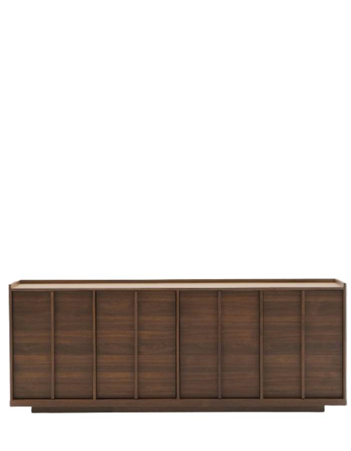 ONIX Buffet  en placage de noyer finition foncée 200 x H80xprof45 cm