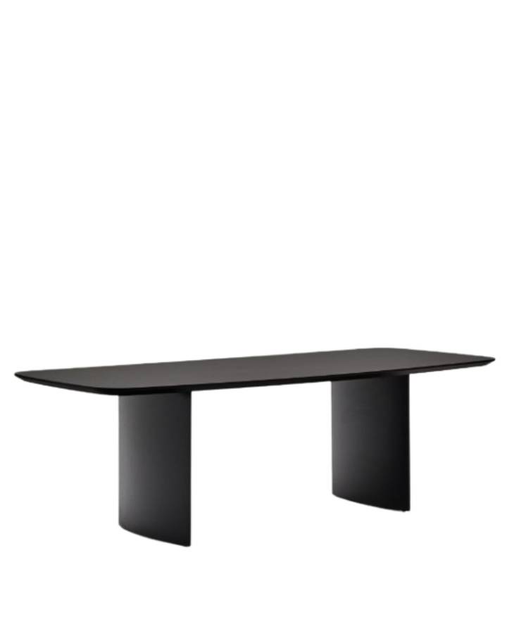 TABLE LITTO EN DM LAQUE NOIRE 240 X 100 CM