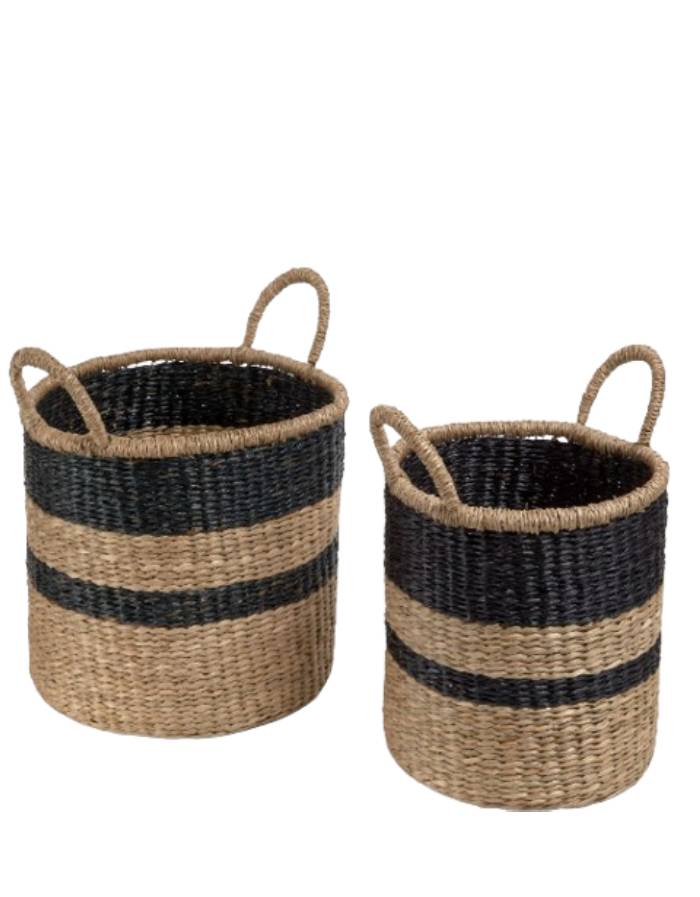 Lot Nydia de 2 paniers en fibres naturelles