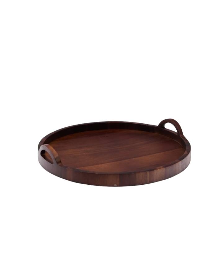 Plateau Zoa en bois d’acacia finition foncée